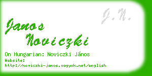 janos noviczki business card